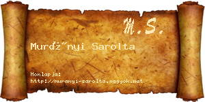 Murányi Sarolta névjegykártya